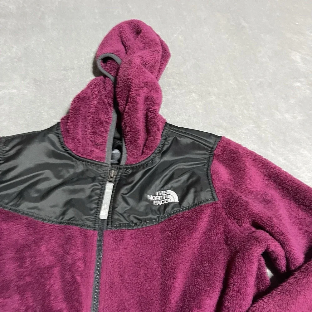 The North Face‎ Jacket Girls Large Hooded Fleece Full Zip Outdoors Coat Active